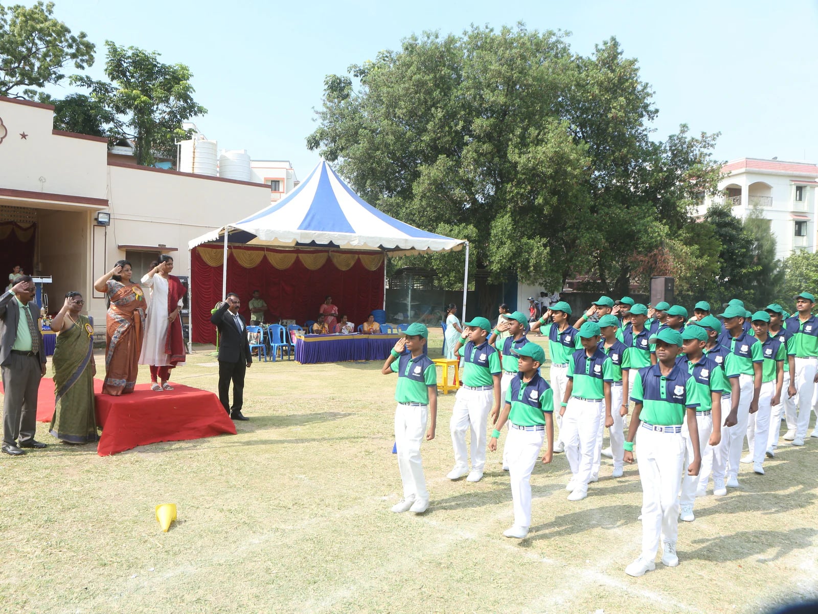 Students participating in sports